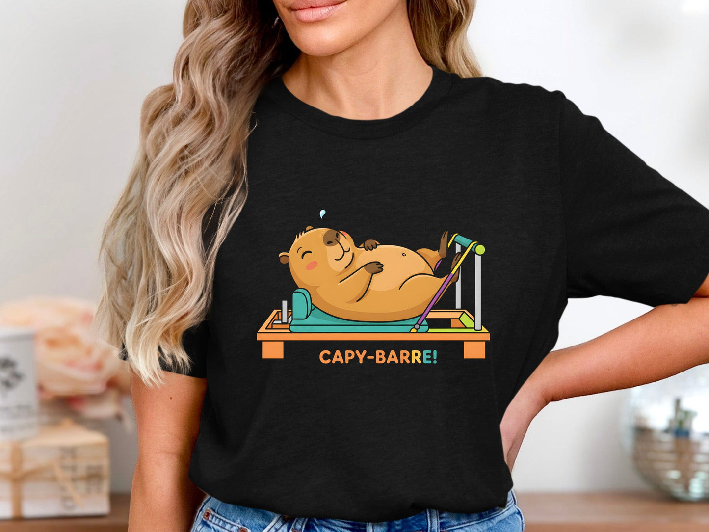 Capy-Barre! Capybara Pilates Reformer T-Shirt