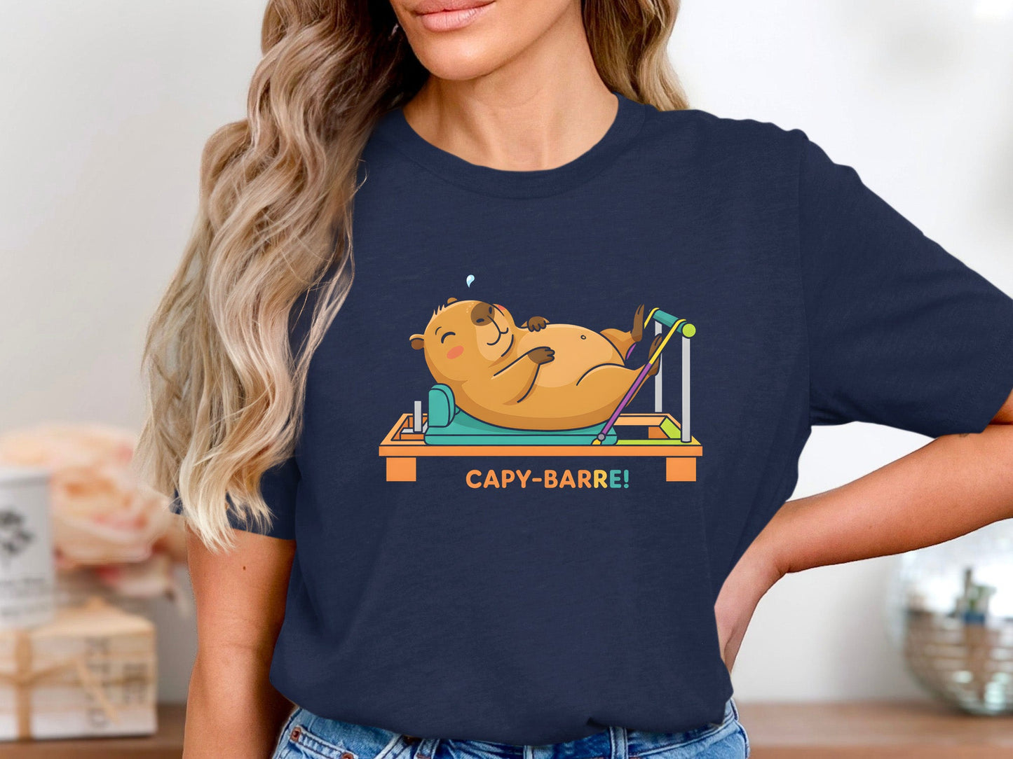 Capy-Barre! Capybara Pilates Reformer T-Shirt
