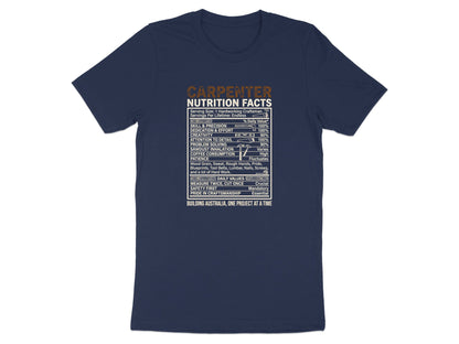Carpenter Nutrition Facts T-Shirt - Hardworking Craftsman Tee