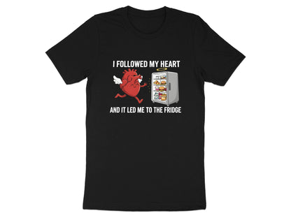 Heart Running To The Fridge Funny Cartoon Tee