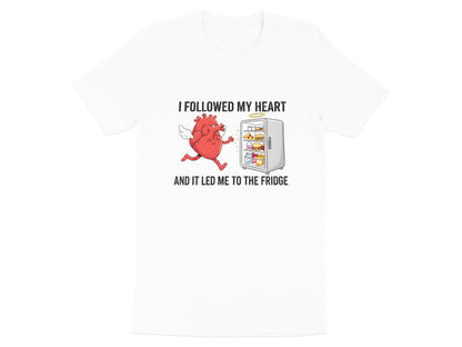 Heart Running To The Fridge Funny Cartoon Tee