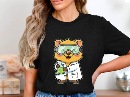 Cute Quokka Scientist Graphic T-Shirt
