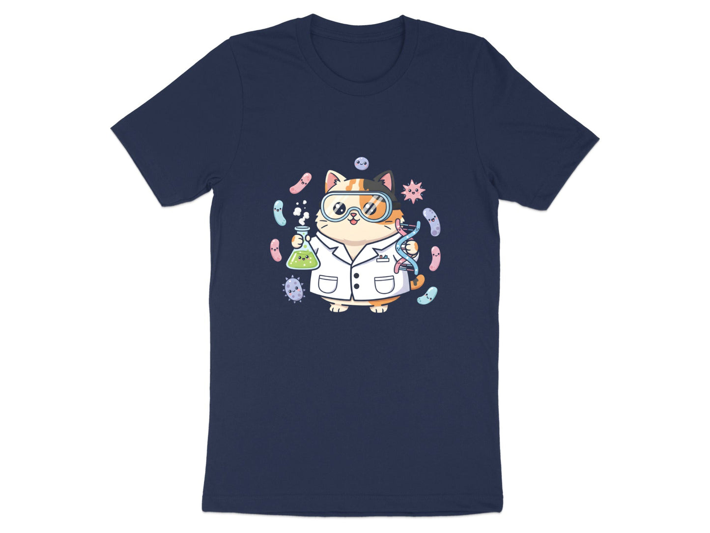 Mad Scientist Cat T-Shirt - Funny Lab Kitten Graphic