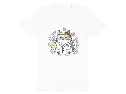 Mad Scientist Cat T-Shirt - Funny Lab Kitten Graphic