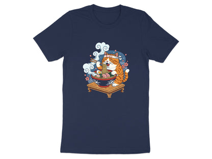 Kawaii Cat Eating Ramen Japanese Noodle T-Shirt