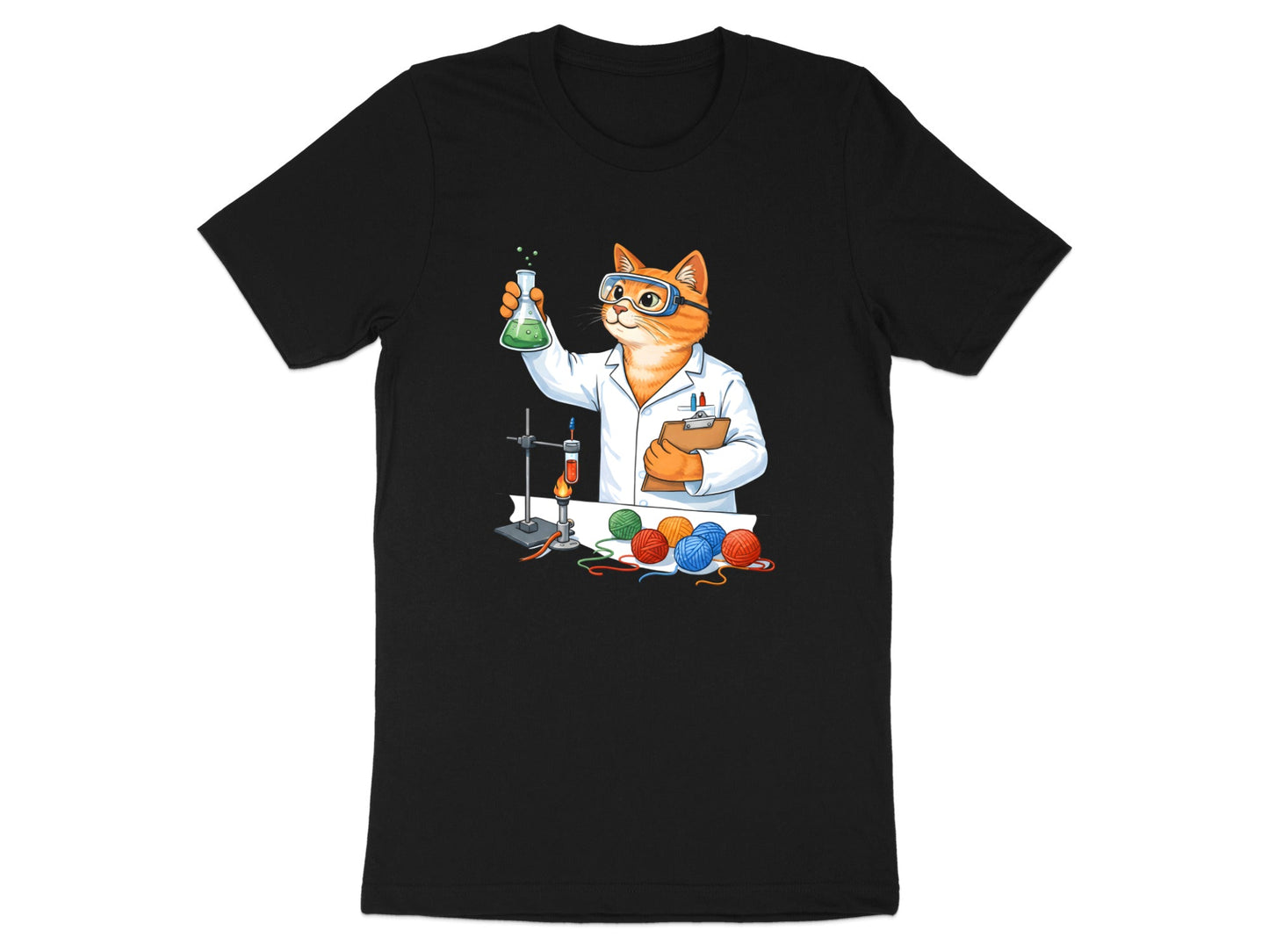 Cat Scientist Chemistry T-Shirt - Funny Science Nerd Tee