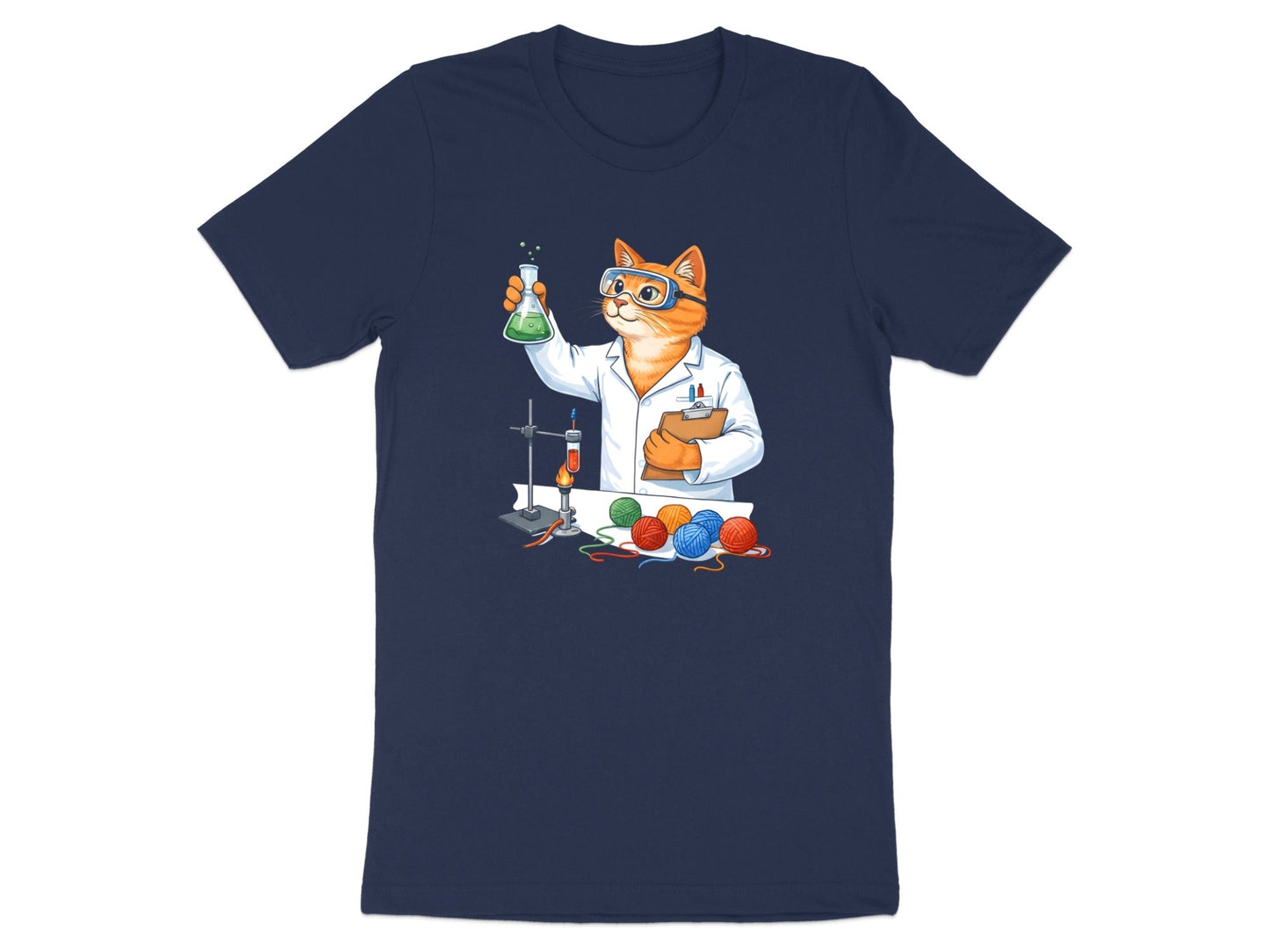 Cat Scientist Chemistry T-Shirt - Funny Science Nerd Tee