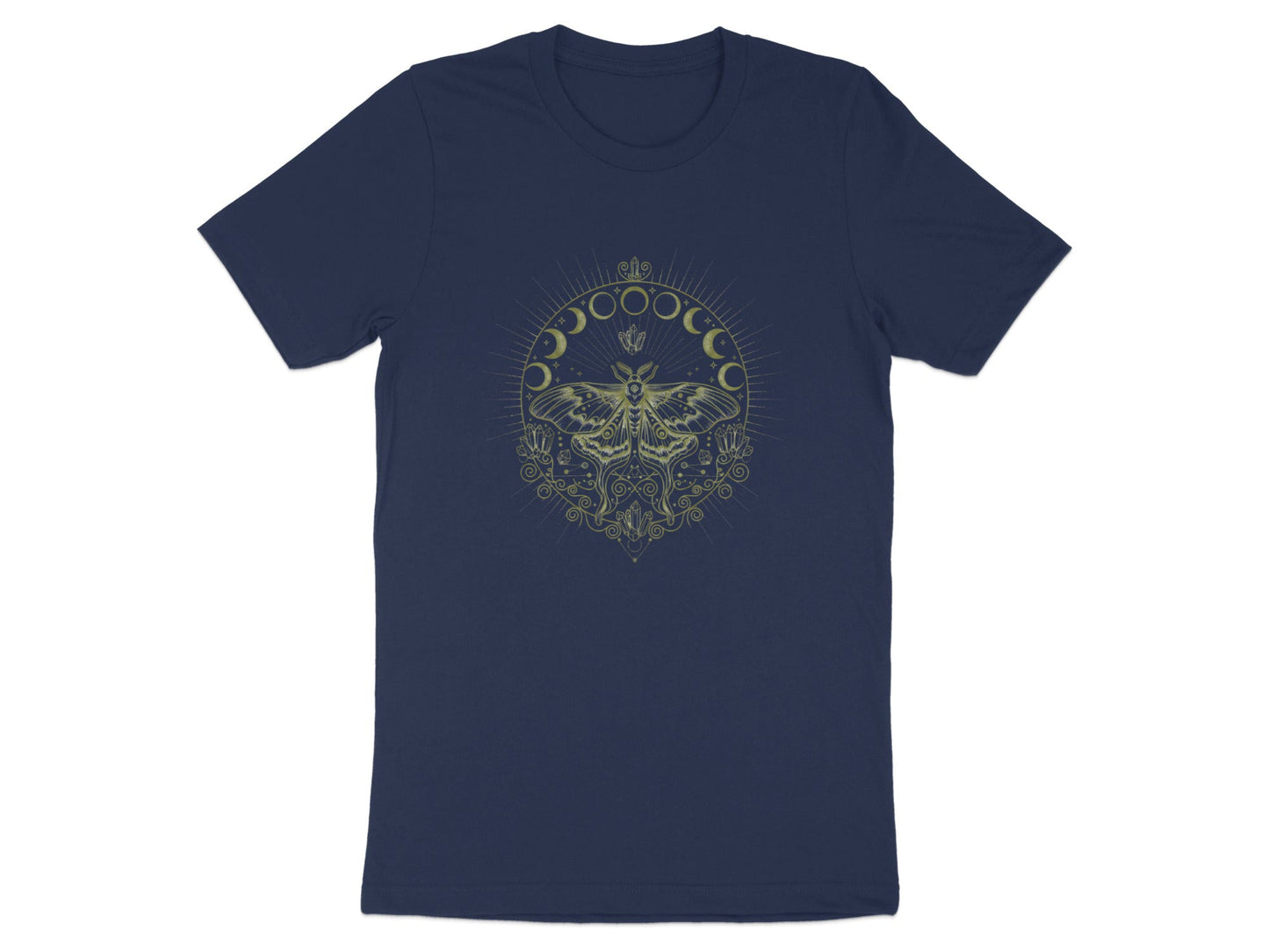 Celestial Moth & Moon Phases Occult T-Shirt