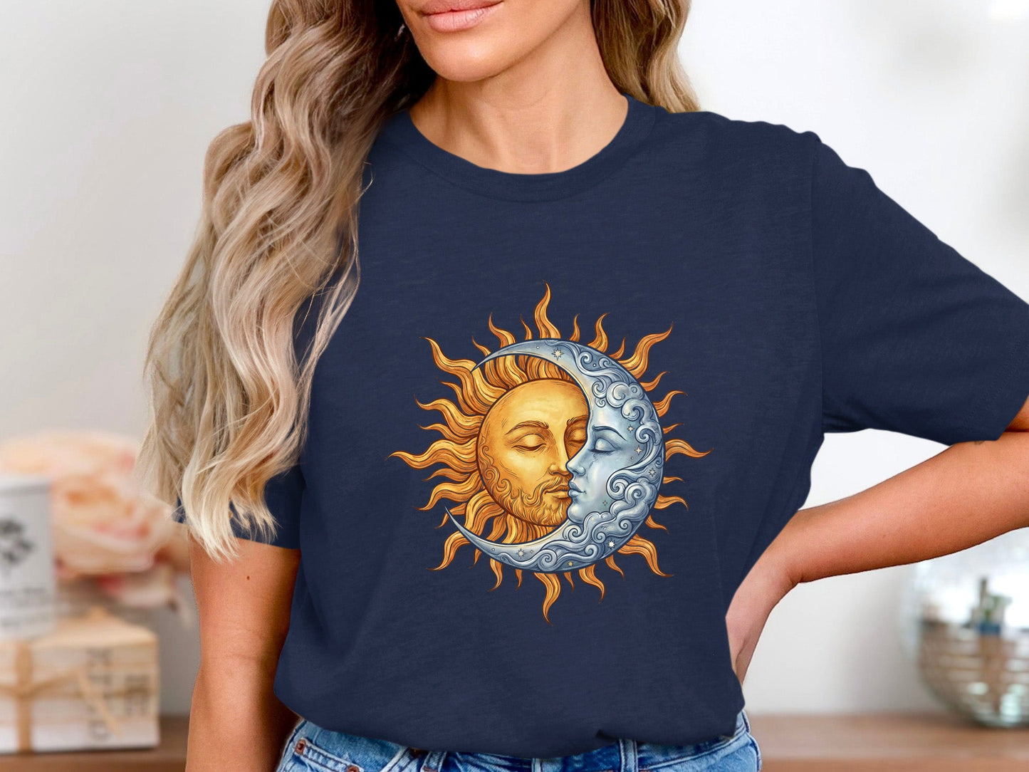 Sun & Moon Union Tee – Vibrant Watercolor Celestial T-Shirt