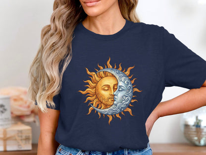 Sun & Moon Union Tee – Vibrant Watercolor Celestial T-Shirt