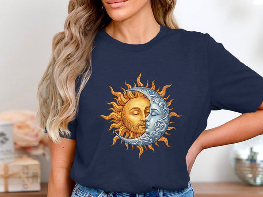 Sun & Moon Union Tee – Vibrant Watercolor Celestial T-Shirt