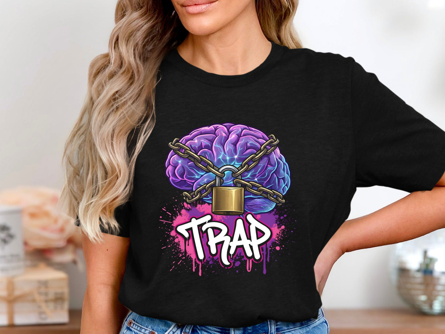 Trap Chained Mind Streetwear Graphic Tee