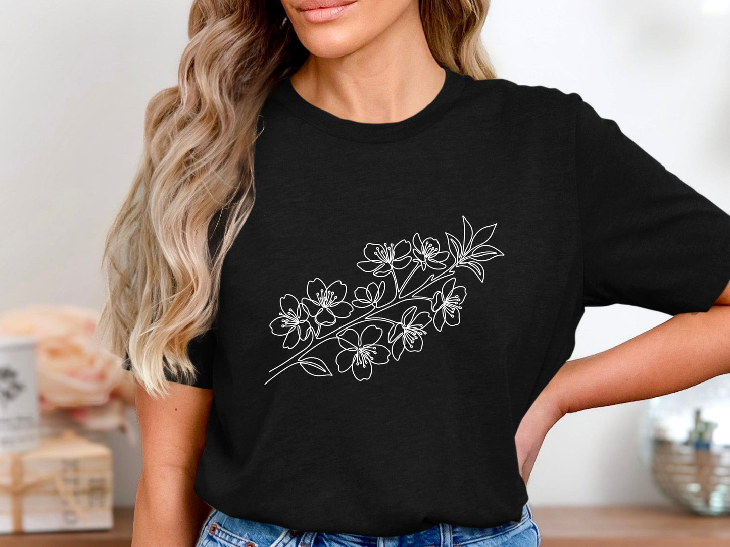 Cherry Blossom Branch Minimalist Tee