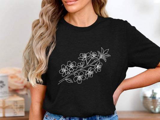 Cherry Blossom Branch Minimalist Tee