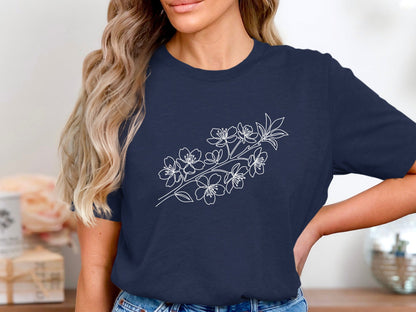 Cherry Blossom Branch Minimalist Tee