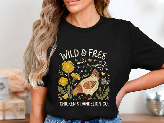 Wild & Free Chicken & Dandelion Co. T-Shirt
