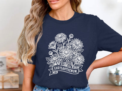 Chrysanthemum Vintage Botanical Sketch Tee