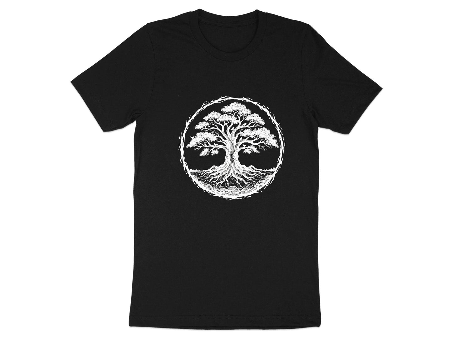 Roots & Branches Art Tree of Life Woodcut T-Shirt