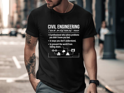 Civil Engineering Definition T-Shirt - Professional Identity Tee