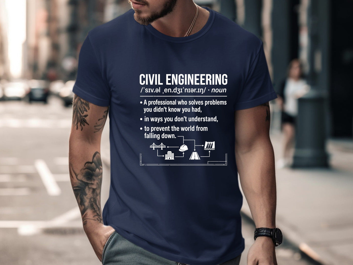 Civil Engineering Definition T-Shirt - Professional Identity Tee