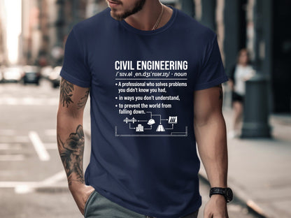 Civil Engineering Definition T-Shirt - Professional Identity Tee