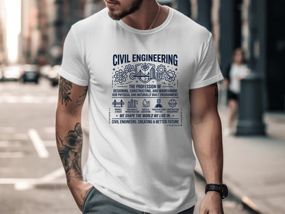 Civil Engineering Heritage Graphic T-Shirt - Shapers of the World Tee