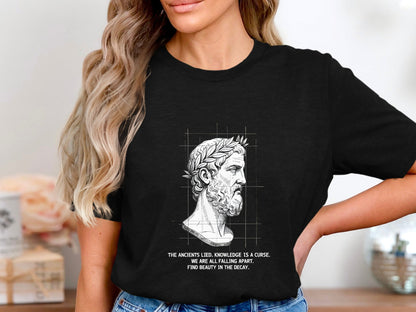 Ancient Philosophy Quote T-Shirt - 'Beauty in the Decay' Tee