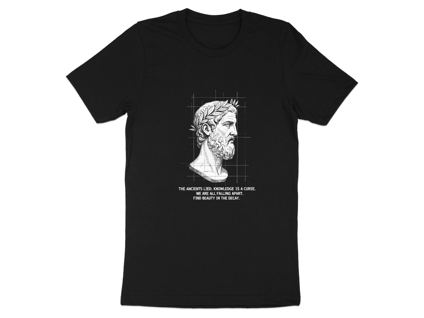 Ancient Philosophy Quote T-Shirt - 'Beauty in the Decay' Tee