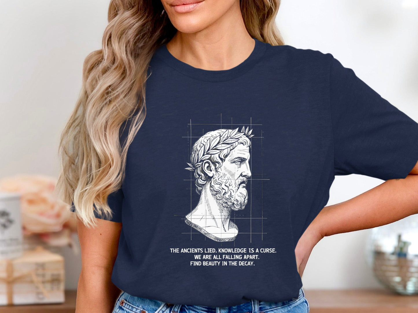 Ancient Philosophy Quote T-Shirt - 'Beauty in the Decay' Tee