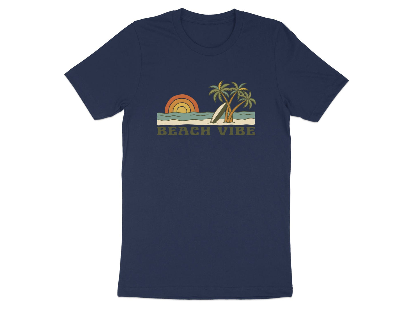 Retro Coastal Vibes 80s Style T-Shirt