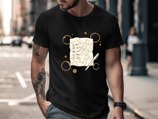 Coffee Stained Checklist Graphic T-Shirt - Creative Process Tee