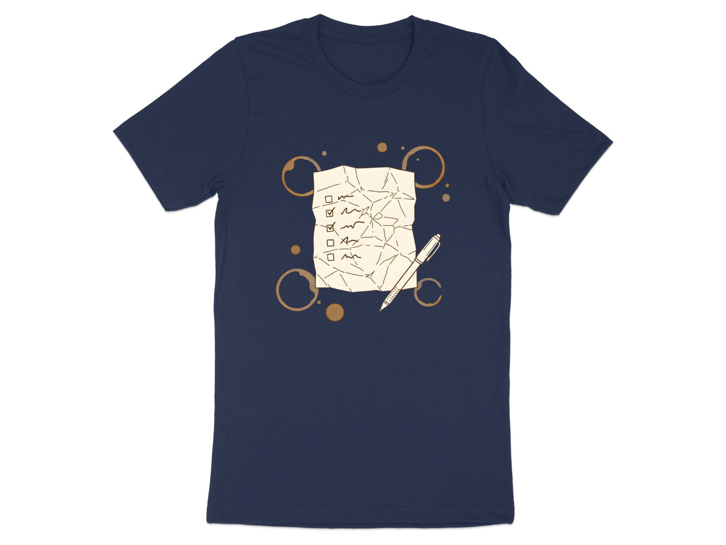 Coffee Stained Checklist Graphic T-Shirt - Creative Process Tee