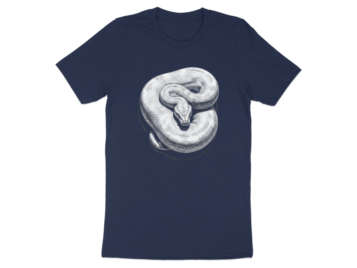 Coiled Snake Realistic Pencil Sketch T-Shirt