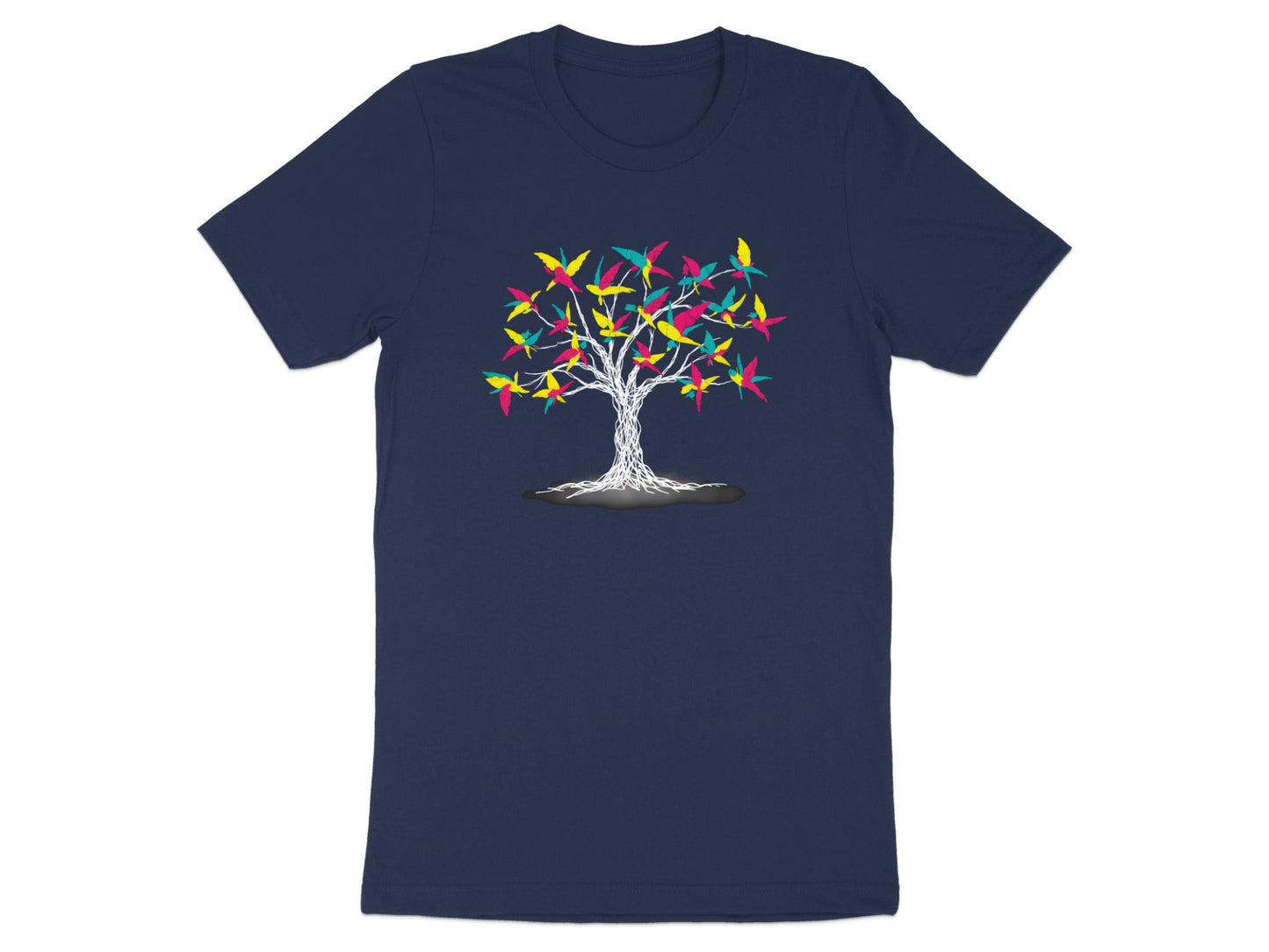 Colorful Birds of Paradise Tree Graphic Tee