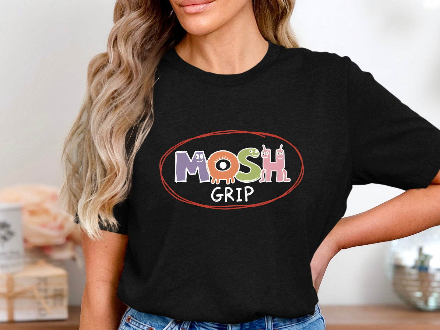 Mosh Grip Monster Typography T-Shirt