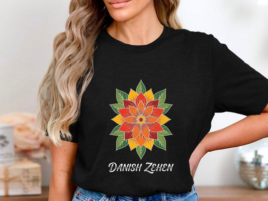 Danish Zehen Mandala Floral Graphic T-Shirt
