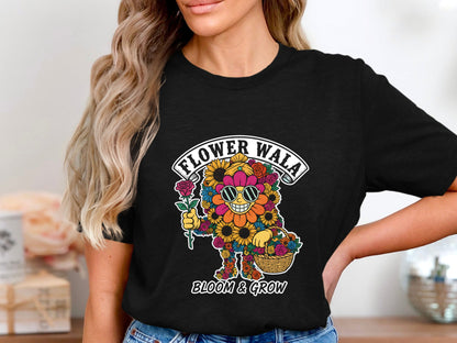 Flower Wala Retro Bloom & Grow T-Shirt