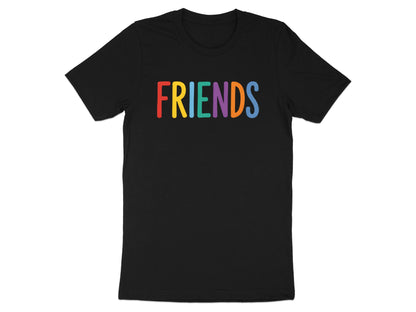 Classic Pop Culture Colorful Dots Friends Typography Tee