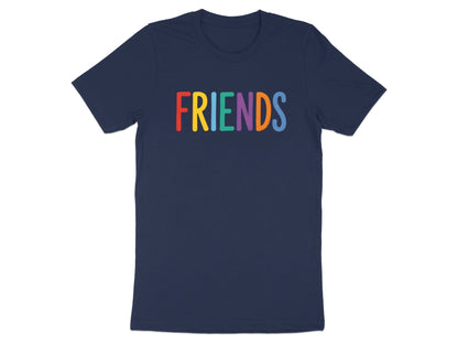 Classic Pop Culture Colorful Dots Friends Typography Tee
