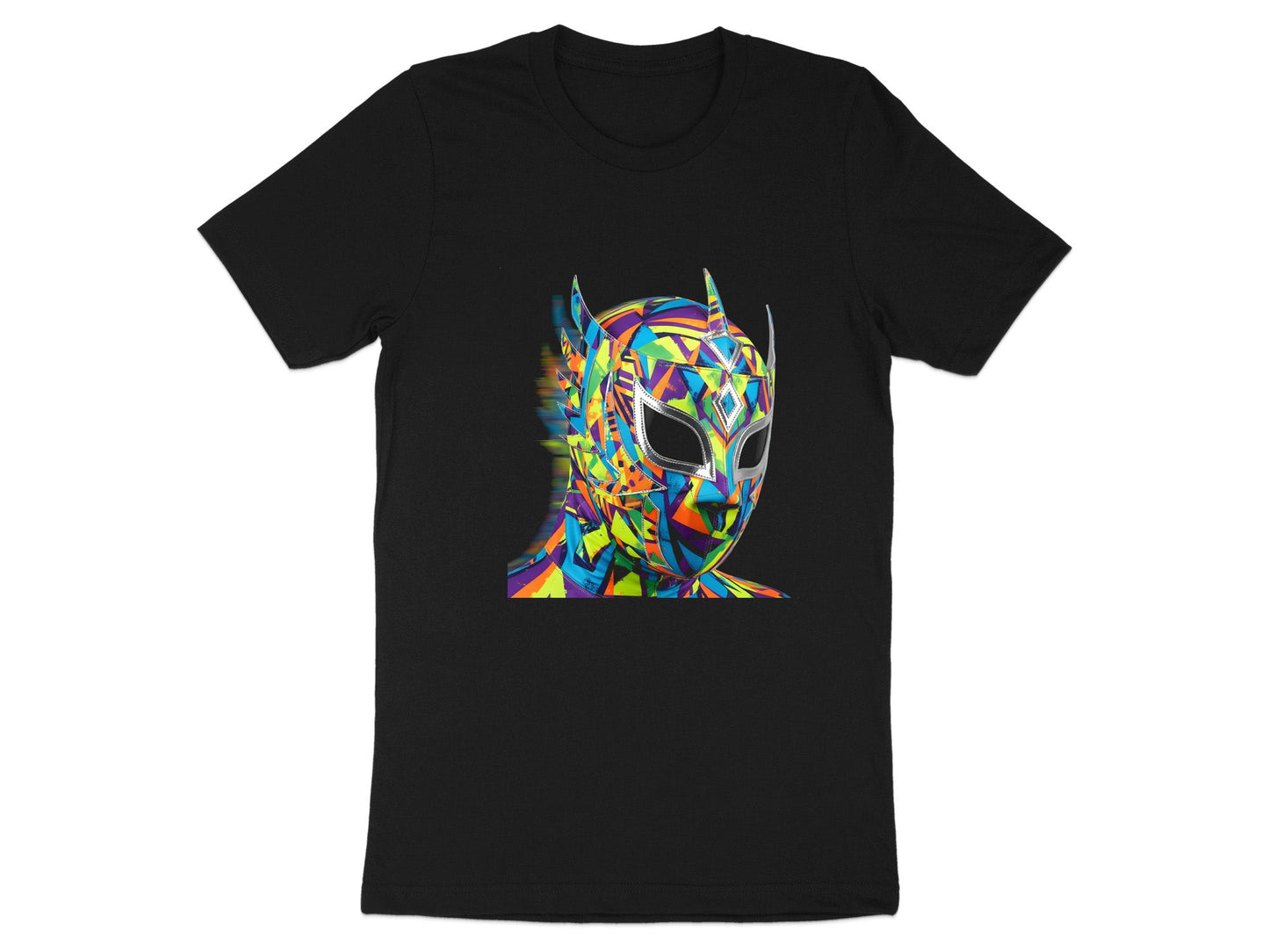 Lucha Libre Mosaic Prism Mask T-Shirt