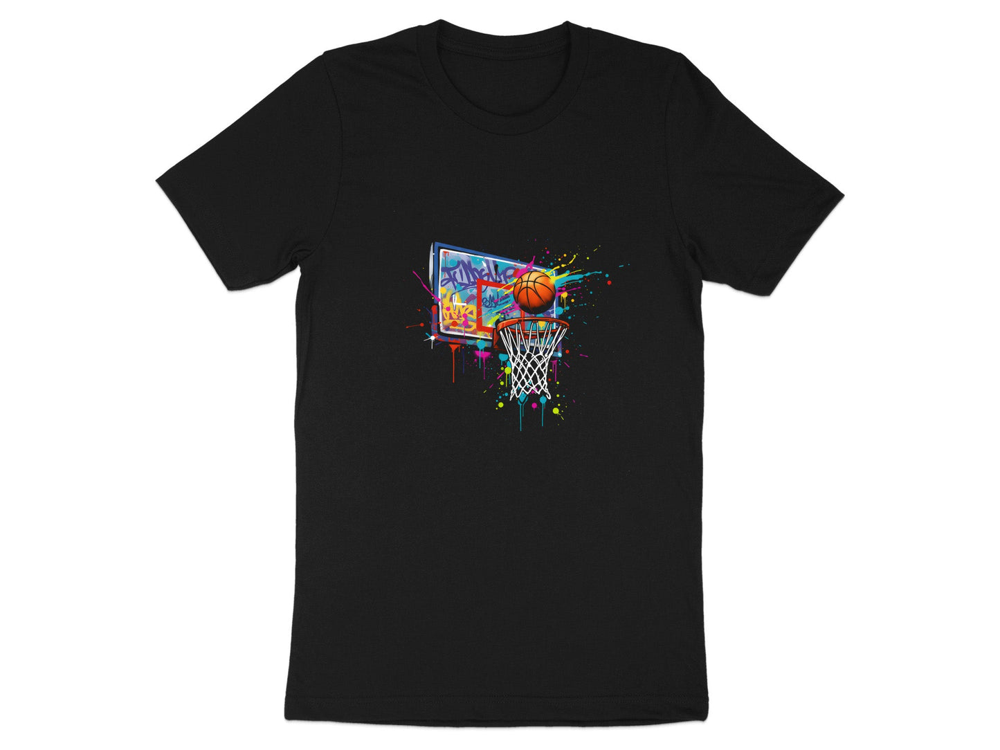 Street Art Basketball Backboard Splatter Tee