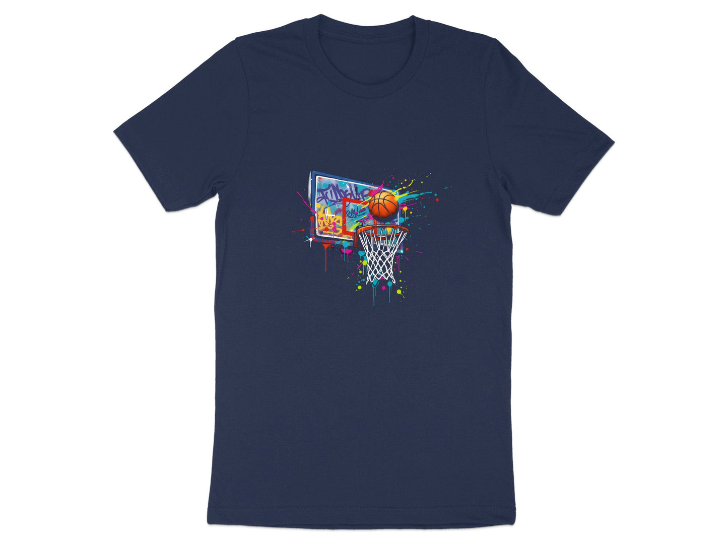 Street Art Basketball Backboard Splatter Tee