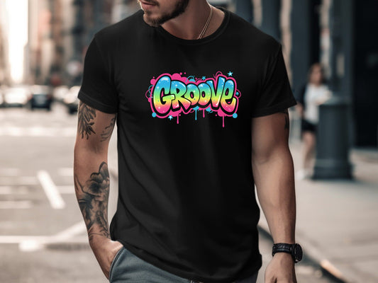 Colorful Groove Graffiti Bubble Graphic Tee