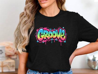Colorful Groove Graffiti Bubble Graphic Tee