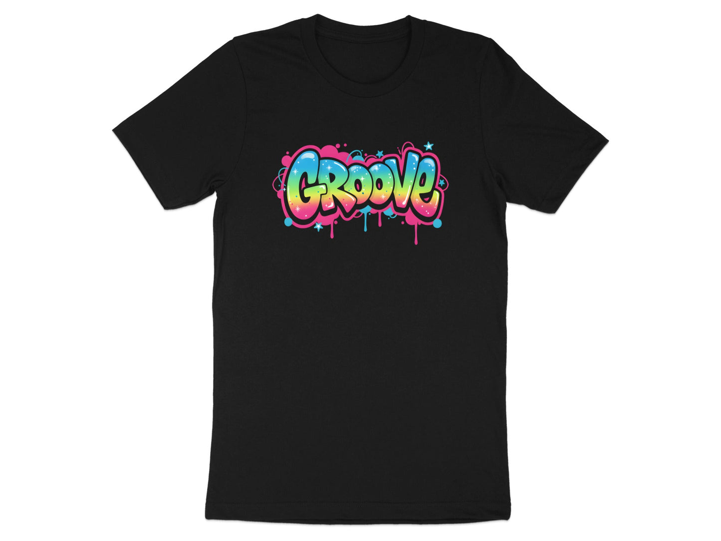 Colorful Groove Graffiti Bubble Graphic Tee