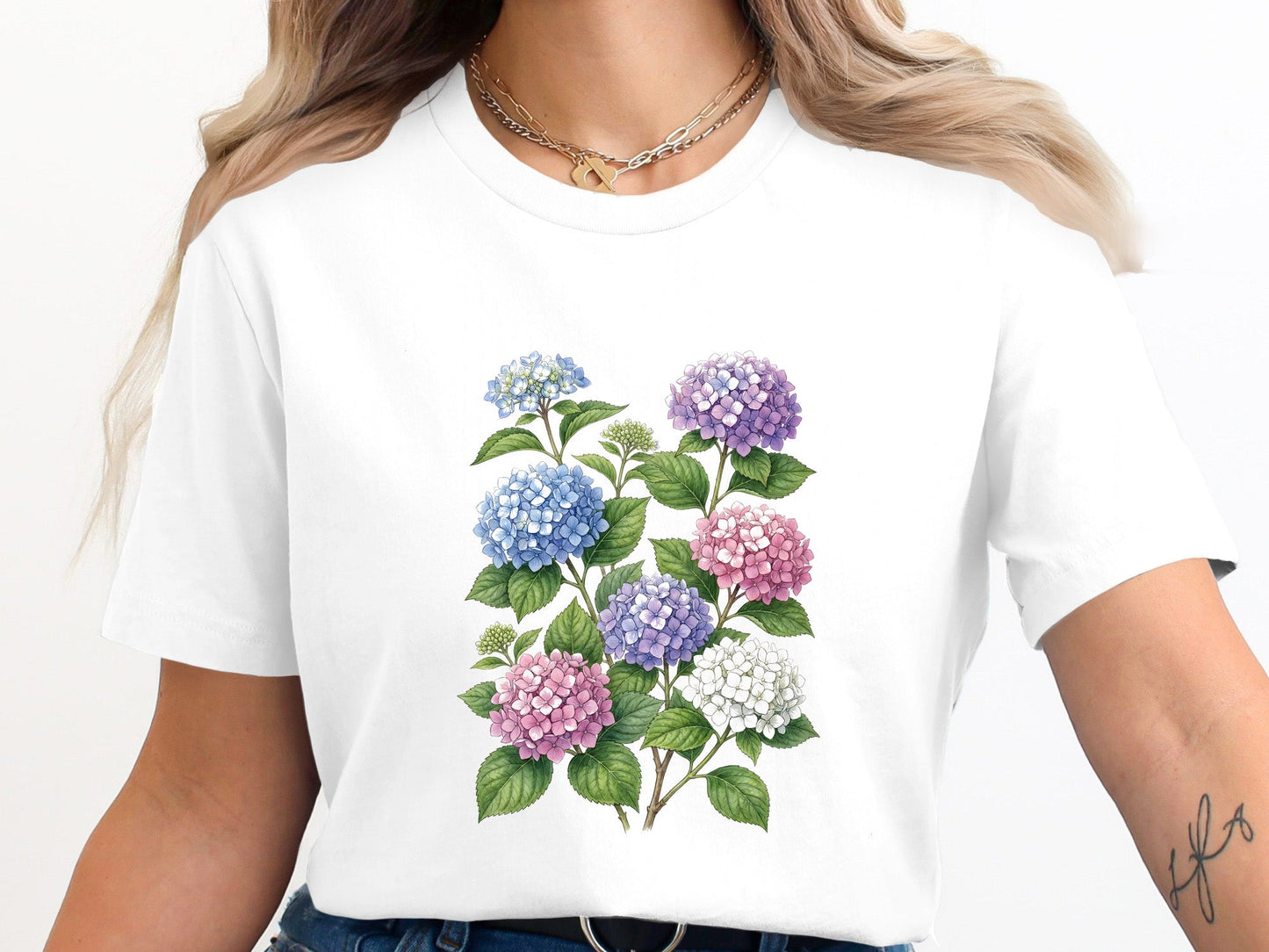 English Garden Hydrangea Botanical T-Shirt