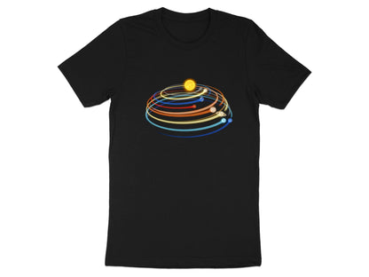 Minimalist Space Art Orbital Paths Solar System T-Shirt