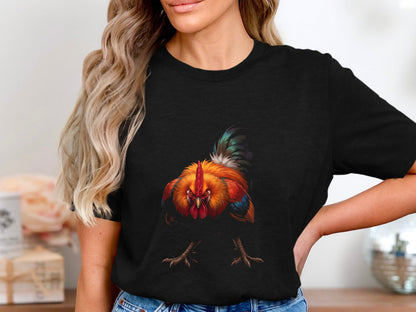 Majestic Fire Rooster Graphic T-Shirt