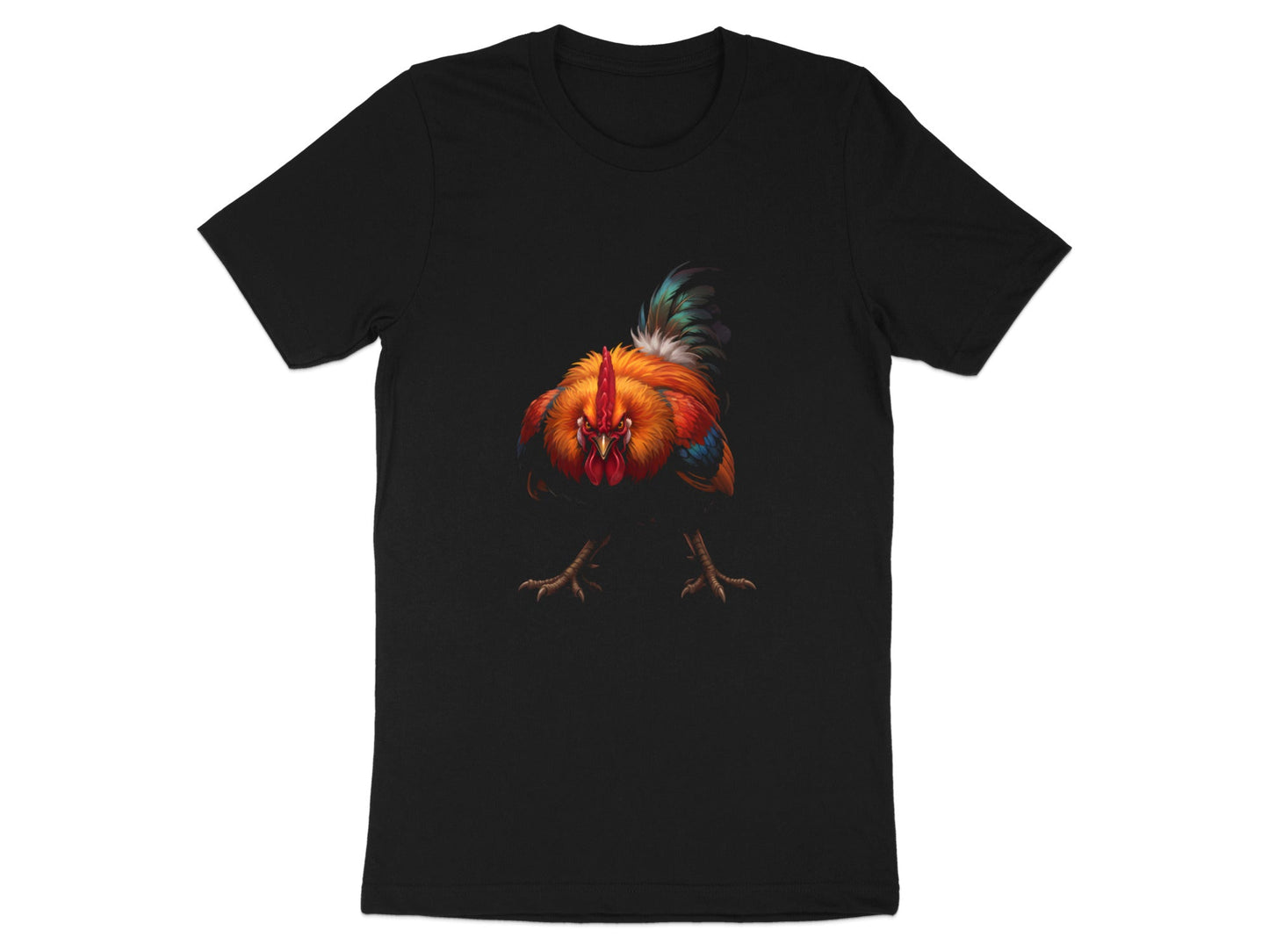 Majestic Fire Rooster Graphic T-Shirt