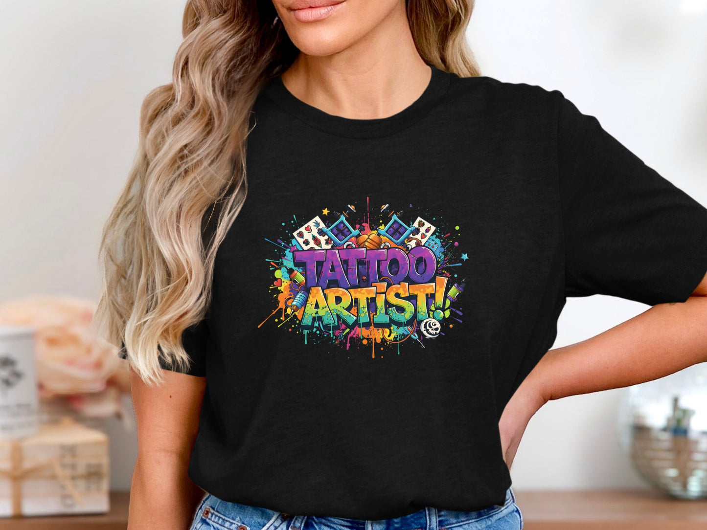 Colorful Tattoo Artist Graffiti T-Shirt - Vibrant Streetwear  Tee